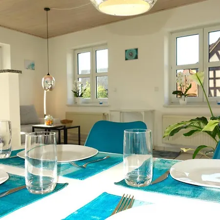 Apartment Happy Homes Blue - Up To 5 - Kueche - W-lan - Netflix - Honig - Balkon Nidda