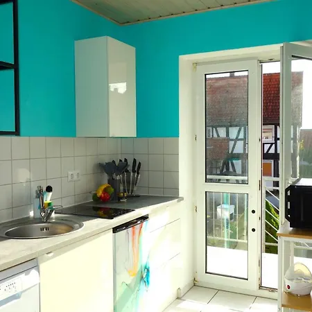 Apartment Happy Homes Blue - Up To 5 - Kueche - W-lan - Netflix - Honig - Balkon Nidda