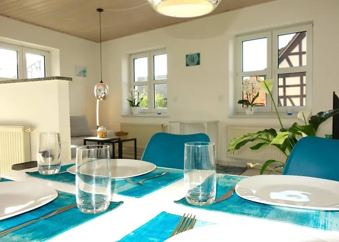 Apartment Happy Homes Blue - Up To 5 - Kueche - W-lan - Netflix - Honig - Balkon Nidda